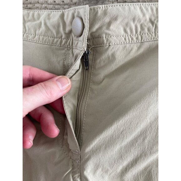 LL Bean Womens Water-Repellent Comfort Trail Pants‎ Straight-Leg Crop Ash Tan 6 - Picture 8 of 12